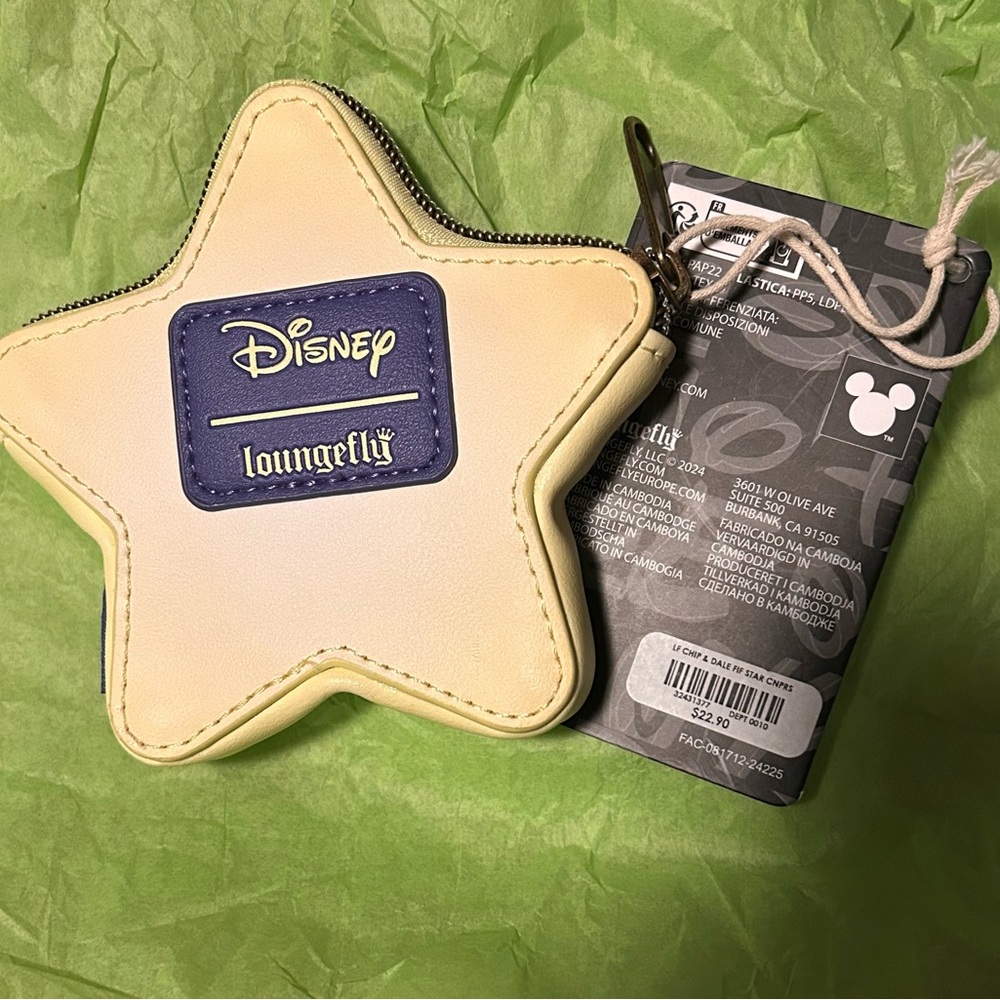 Loungefly Disney Star-Shaped Cream and Blue Coin Purse - Picture 2 of 2